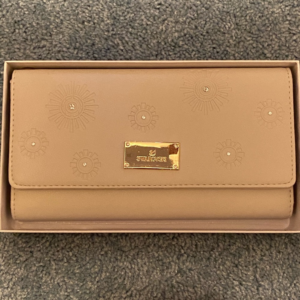 Swarovski Crystal White Travel Wallet